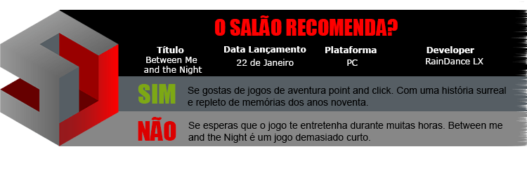 BETWEEN ME AND THE NIGHT recomenda