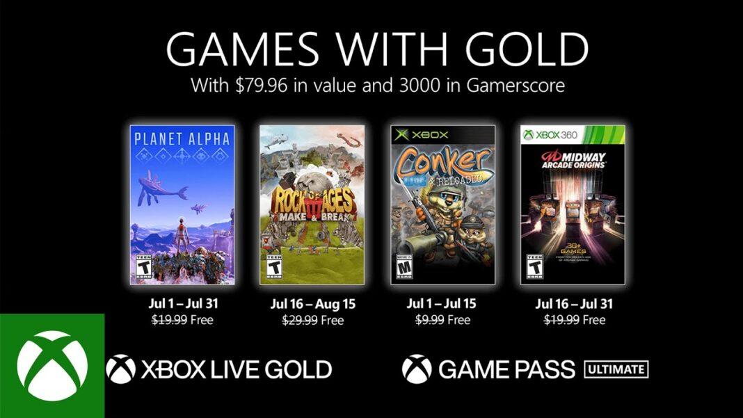 julho do Games With Gold revelados